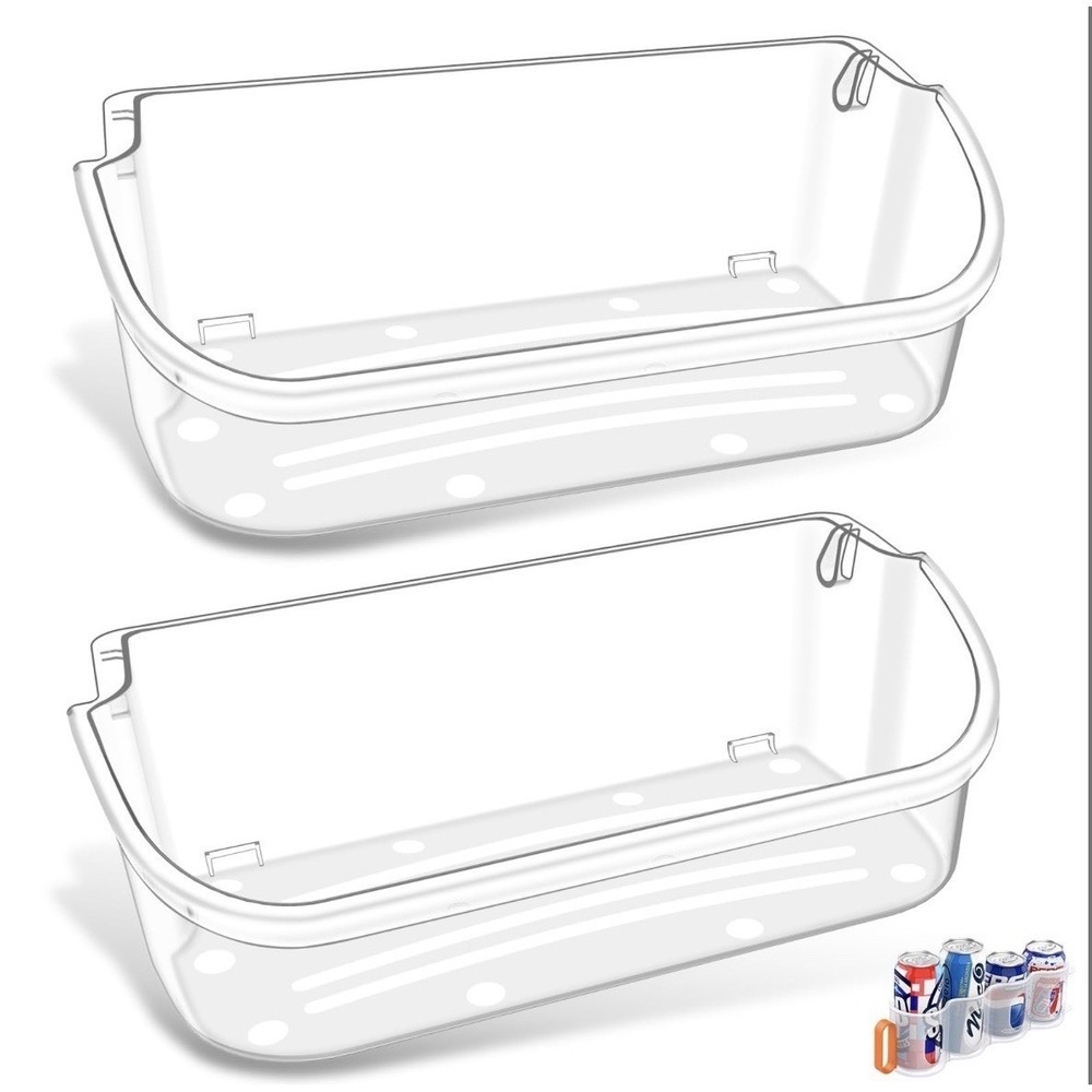 2 PACK- 240356402 Refrigerator Door Bin Compatible with Frigidaire Door Shelf 2